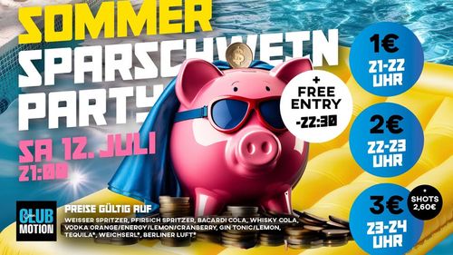 Sommer Sparschweinparty