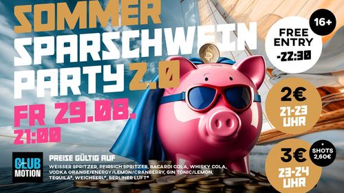 Sommer Sparschwein Party