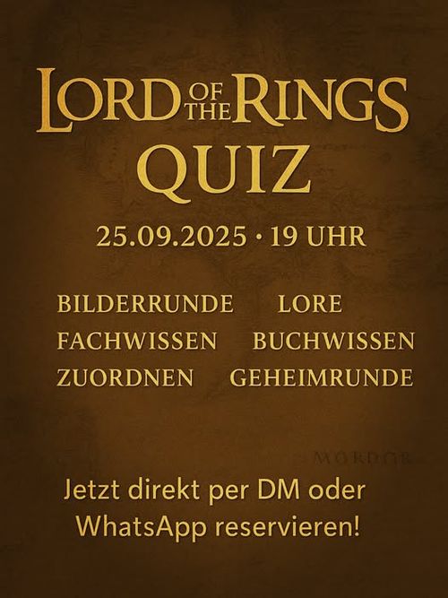 Lord of the Rings Pubquiz